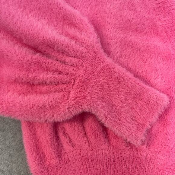 L Space Daydreamin Button Front Cardigan Barbie Pink Knit Fuzzy Cozy XL Coquette - Picture 5 of 11